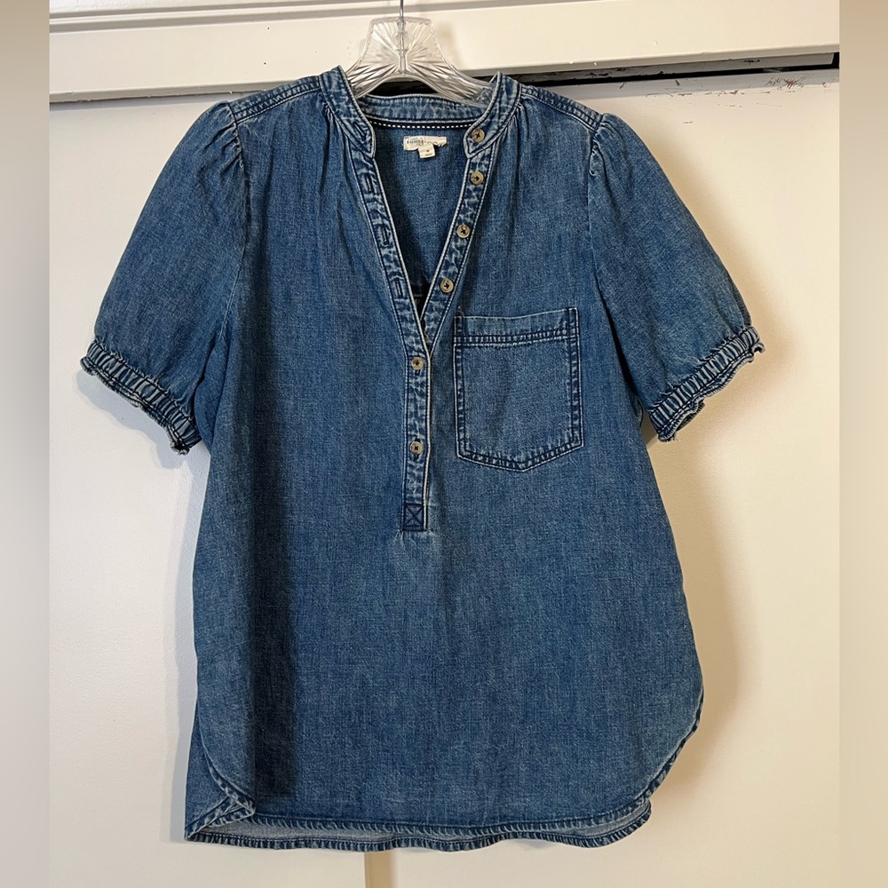 Pilcro Denim Button-Up Top